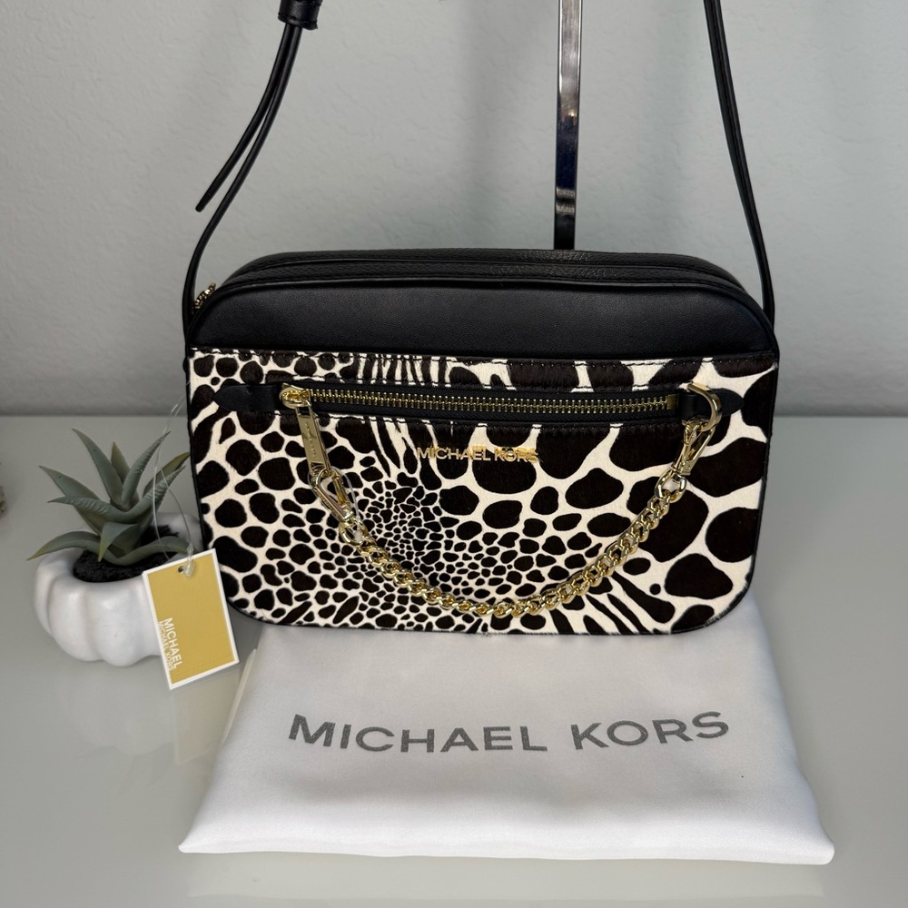 3pcs MICHAEL KORS EW Chain Crossbody Bag, Large Reed Card Holder & Dust Bag NWT - Picture 5 of 14